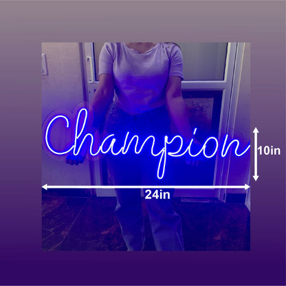 Champion Neon Sign with Adapter