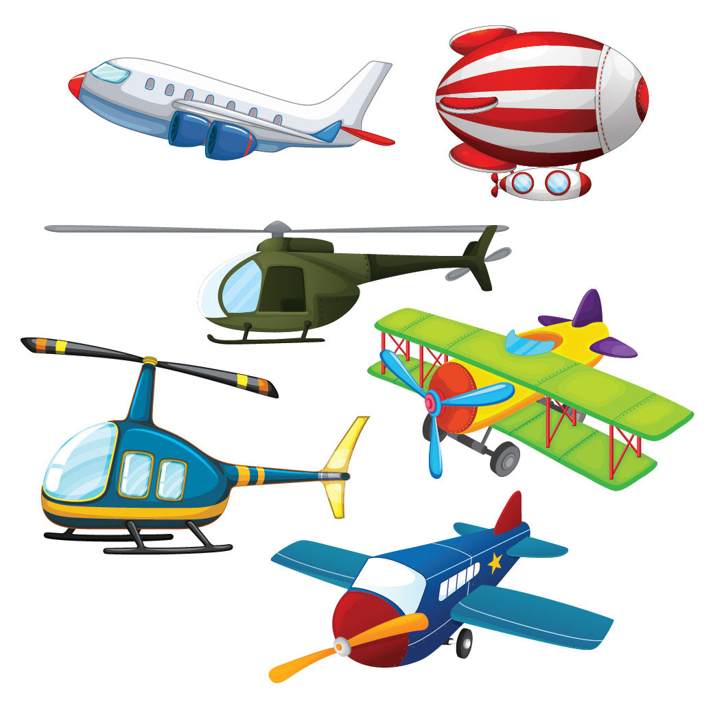 Aeroplane Theme Sunboard Cutouts Set Of 6