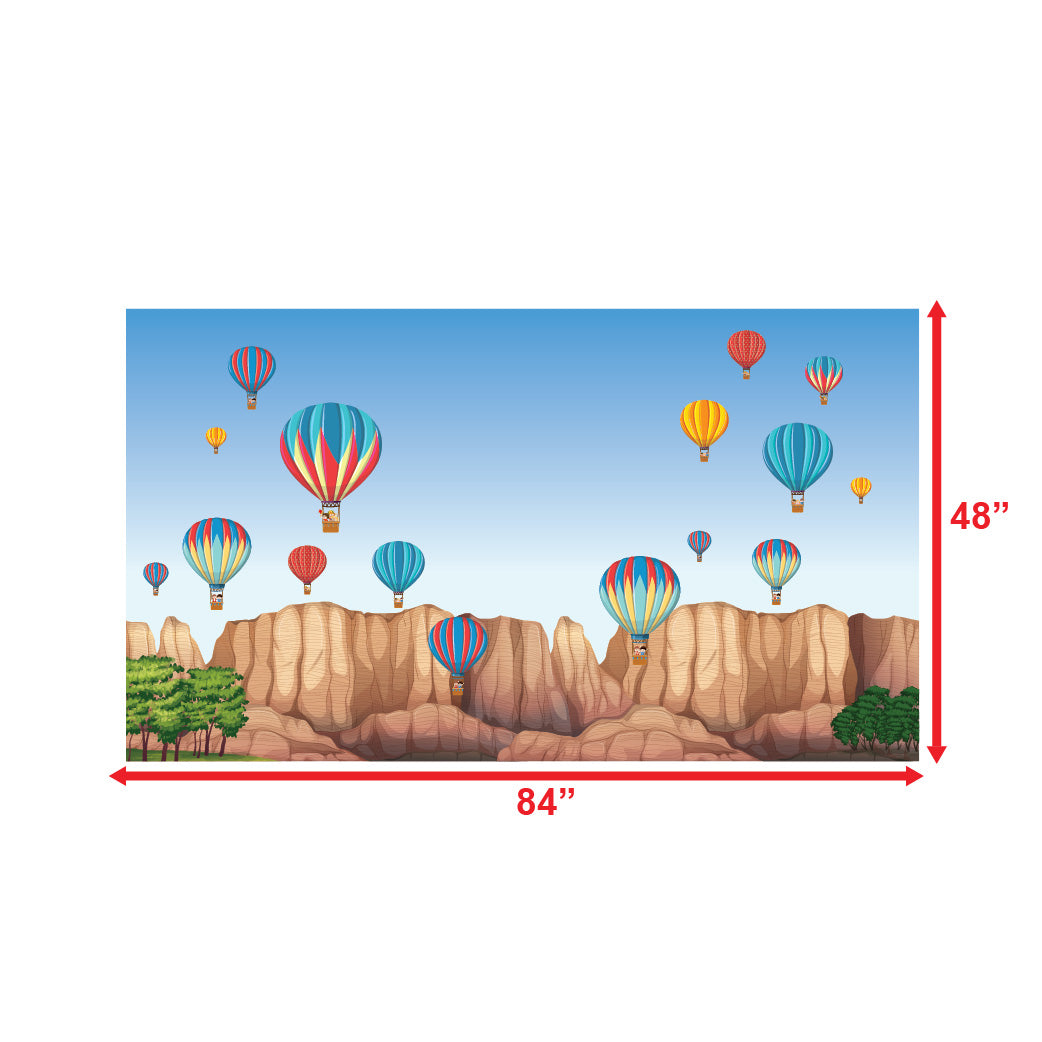 hot air balloon birthday backdrop