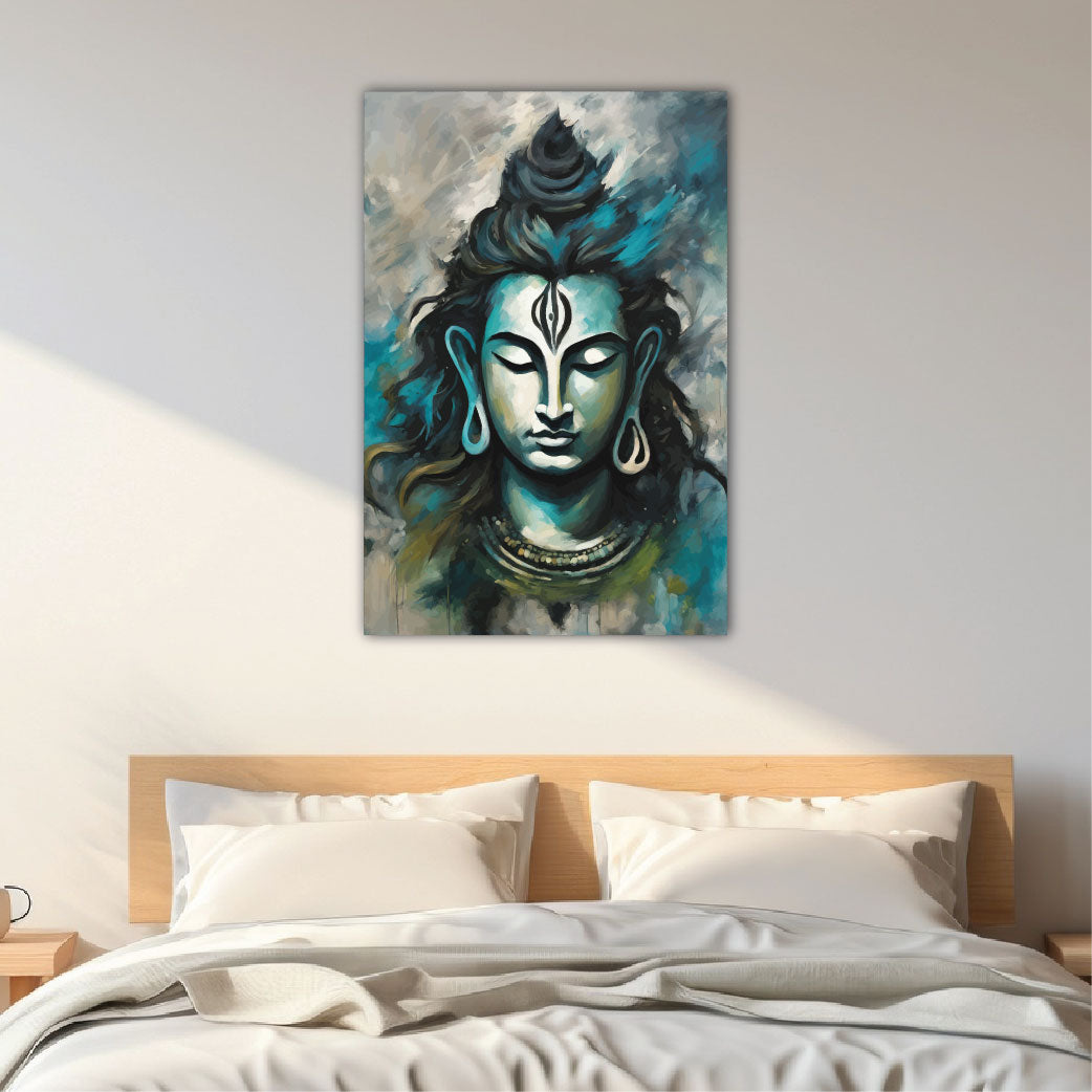 Mahadev Design Canvas Printed Painting Set Of 3