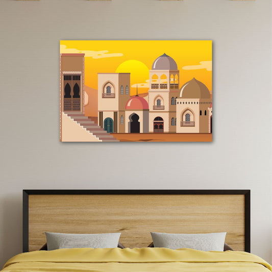 Mughal Inspired Art Canvas Printed Painting