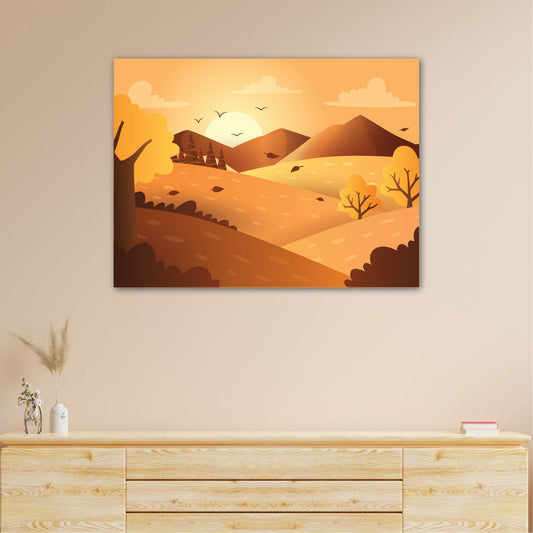 Sunset View Canvas Printed Painting