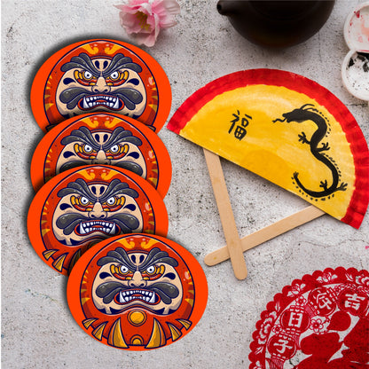 Daruma Doll coasters