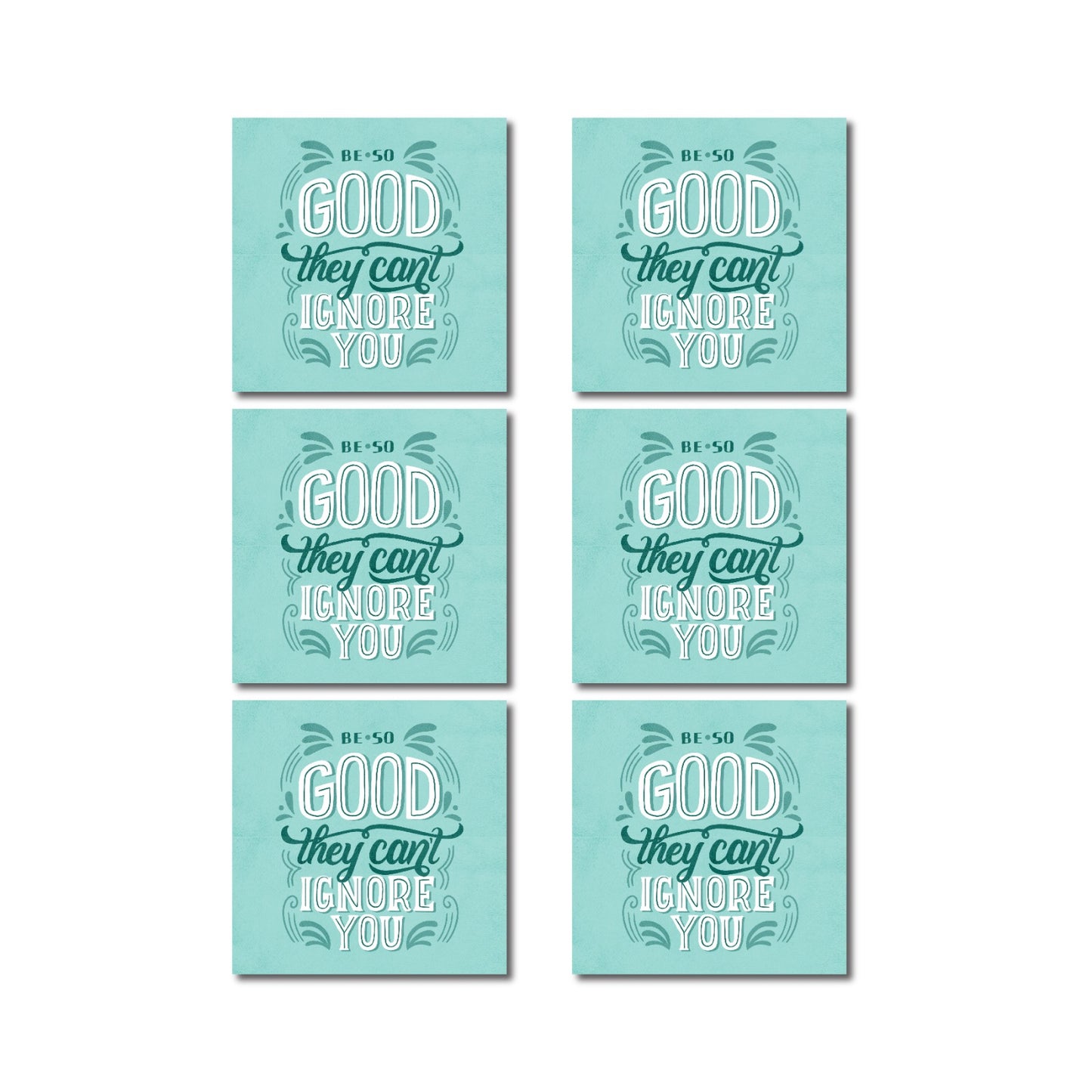 positive quote coasters