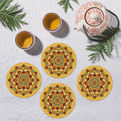 flower print coasters