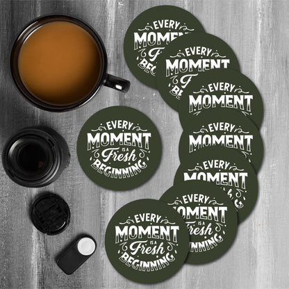 round-shaped inspirational coasters