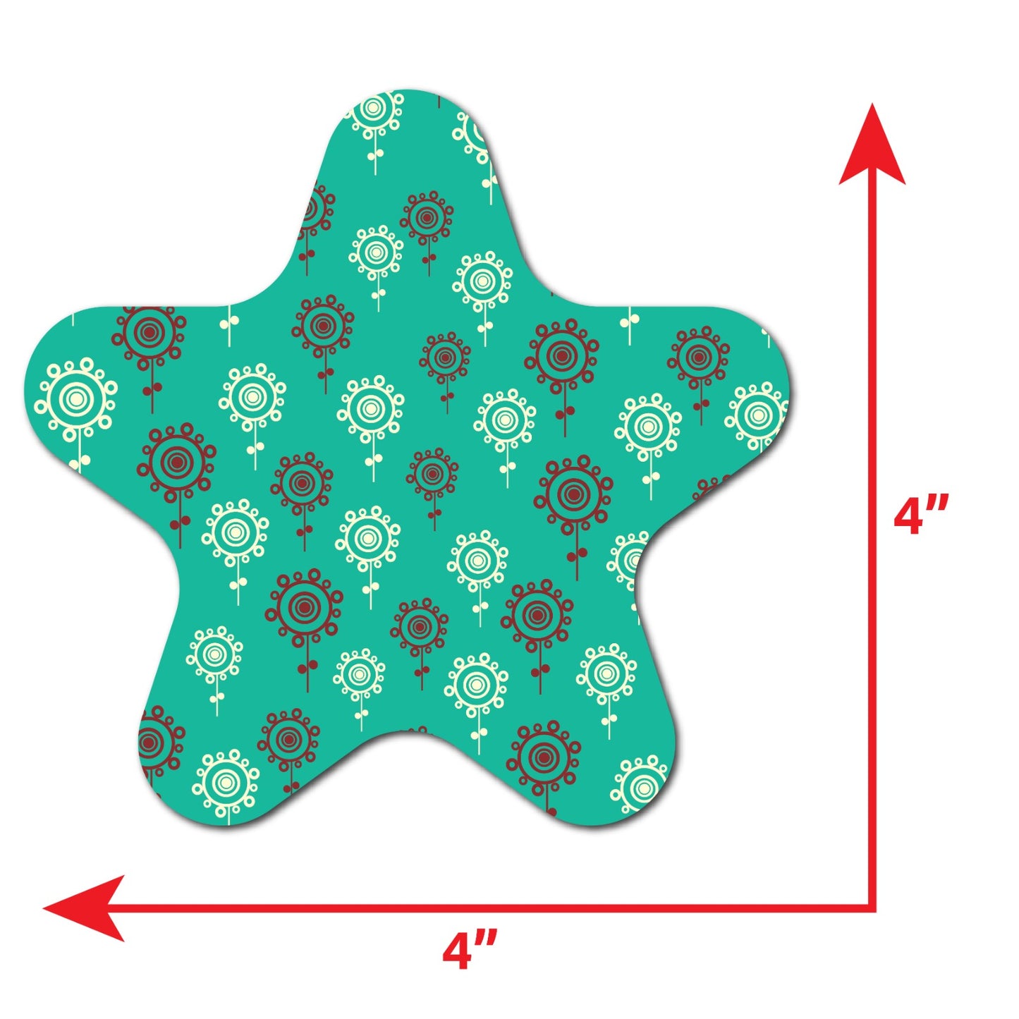 star floral coasters