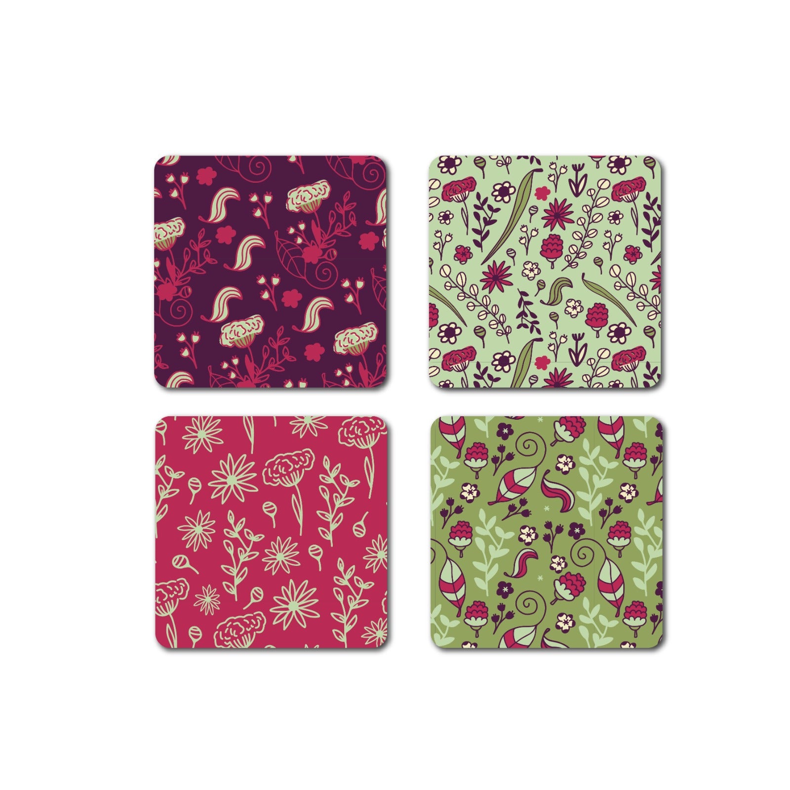 Floral pattern coaster