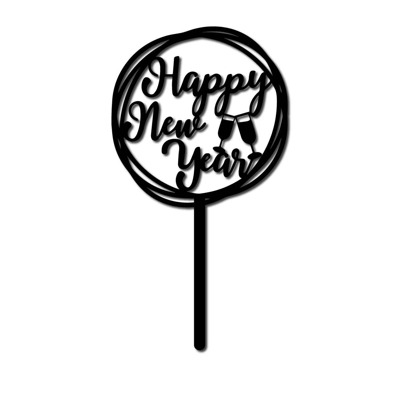 New Year cake topper