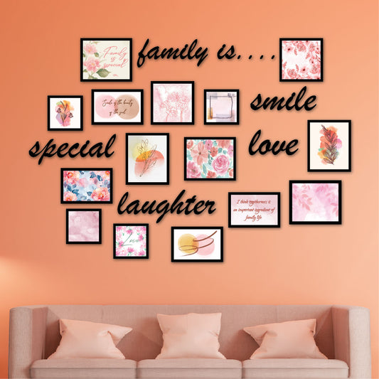 Family Related Photo Frames With A Set Of 21 Elements