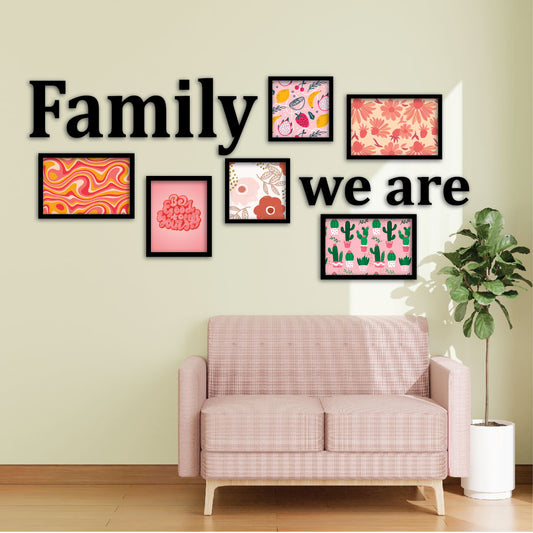 We Are Family Photo Frames With A Set Of 9 Elements