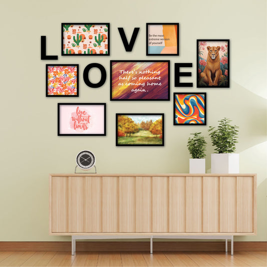 LOVE Photo Frames With A Set Of 12 Elements