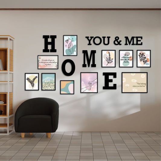 You & Me Photo Frames With A Set Of 17 Elements