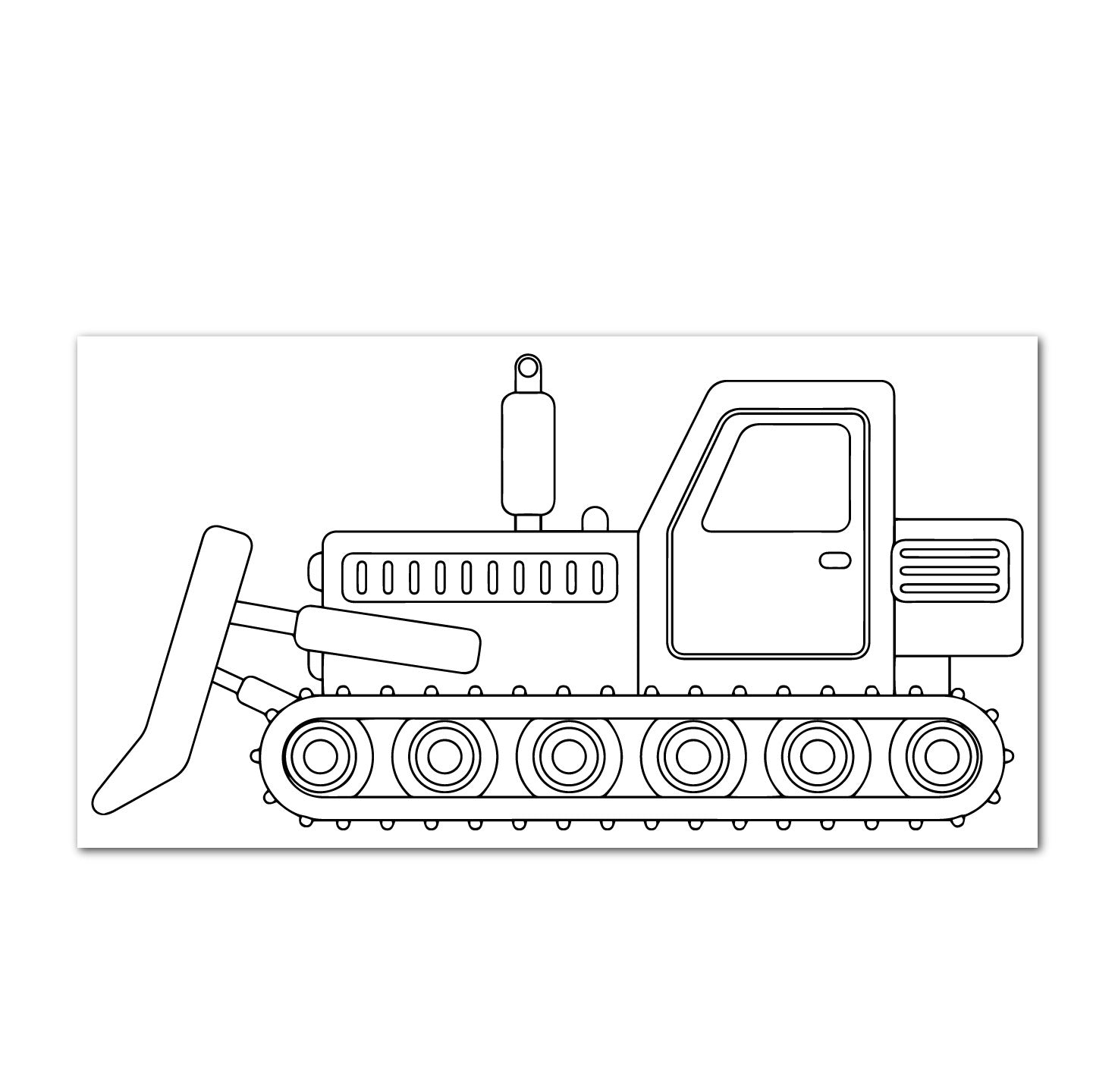 Bulldozer Sketch DIY Pre-marked Canvas Base