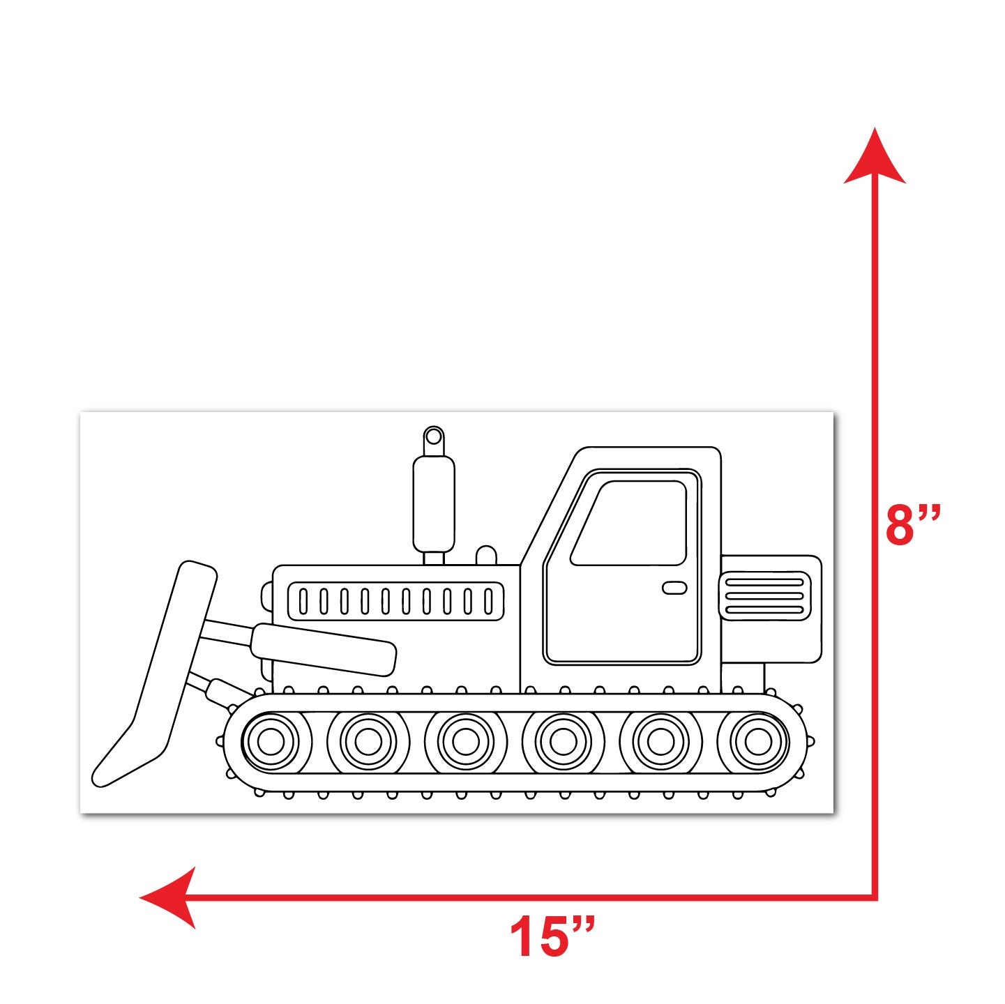 Bulldozer Sketch DIY Pre-marked Canvas Base