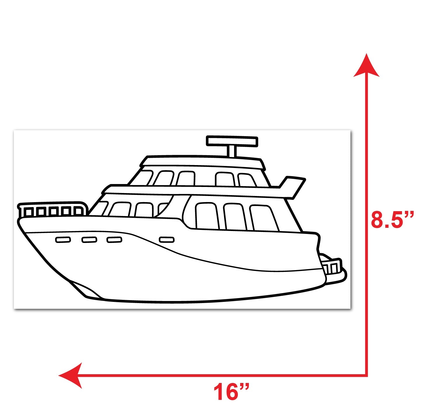 Yacht Sketch DIY Pre-marked Canvas Base