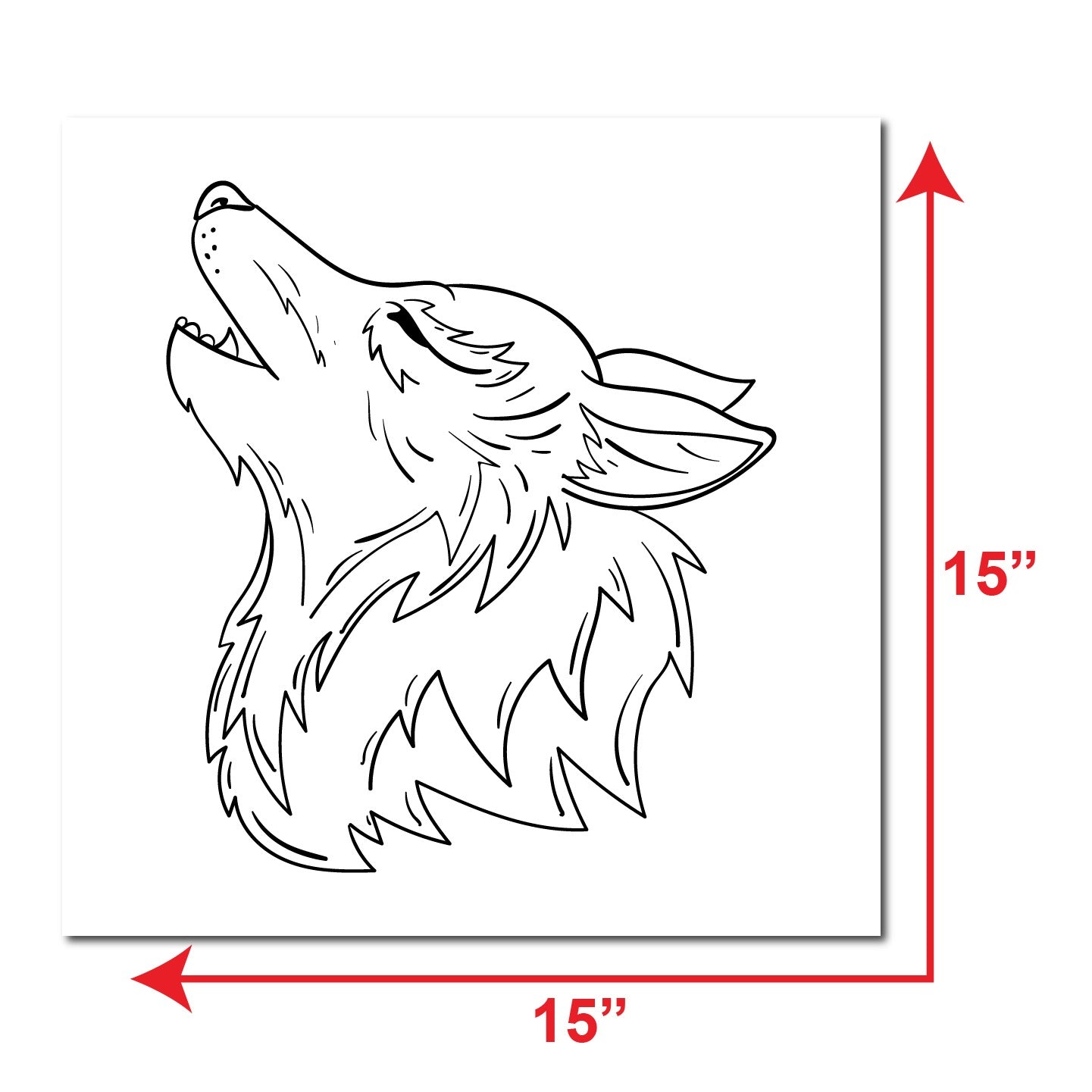 Wolf Sketch DIY Pre-marked Canvas Base