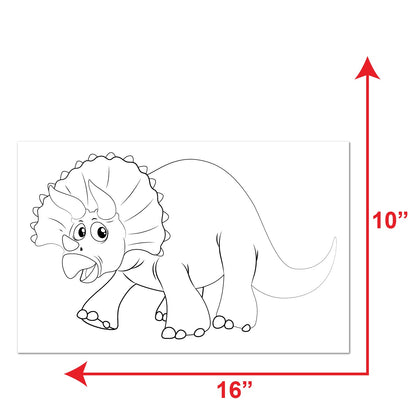 Styracosaurus Sketch DIY Pre-marked Canvas Base