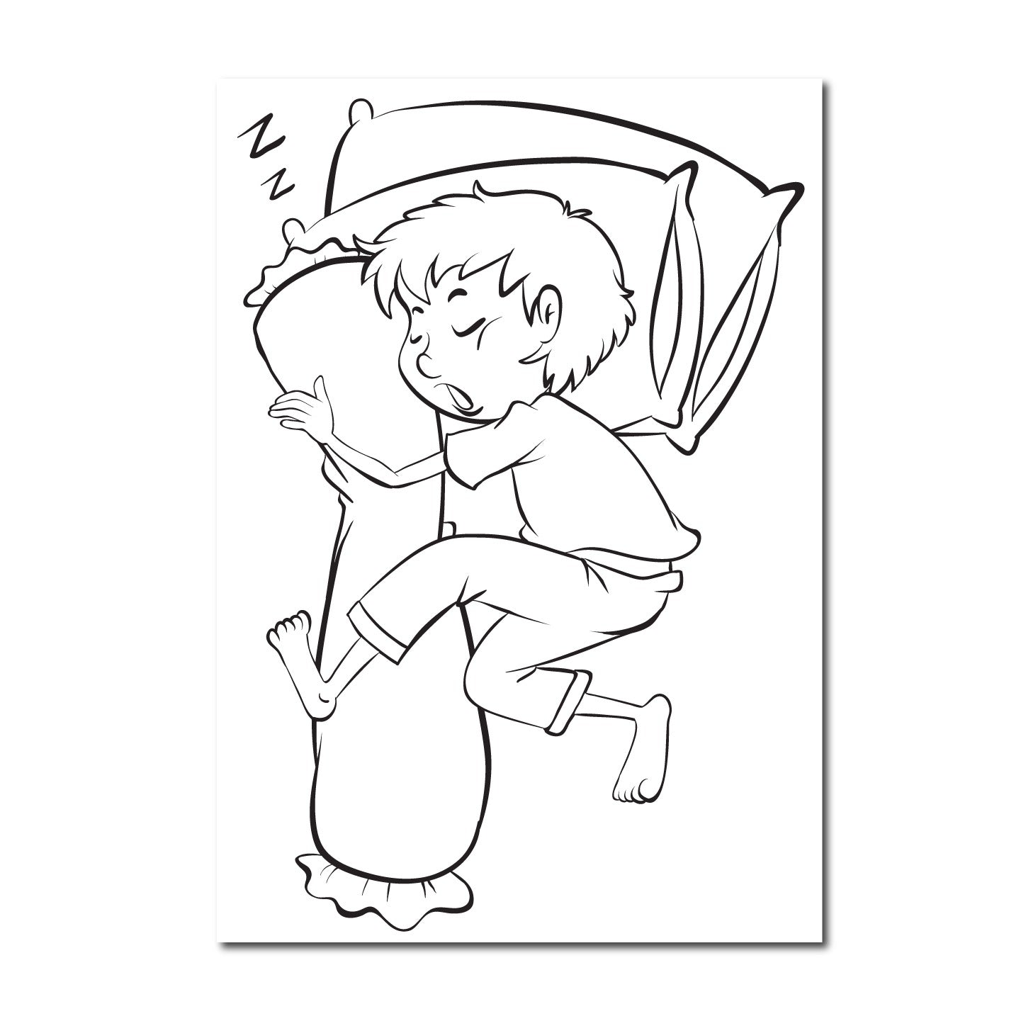 Sleeping Boy Sketch DIY Pre-marked Canvas Base