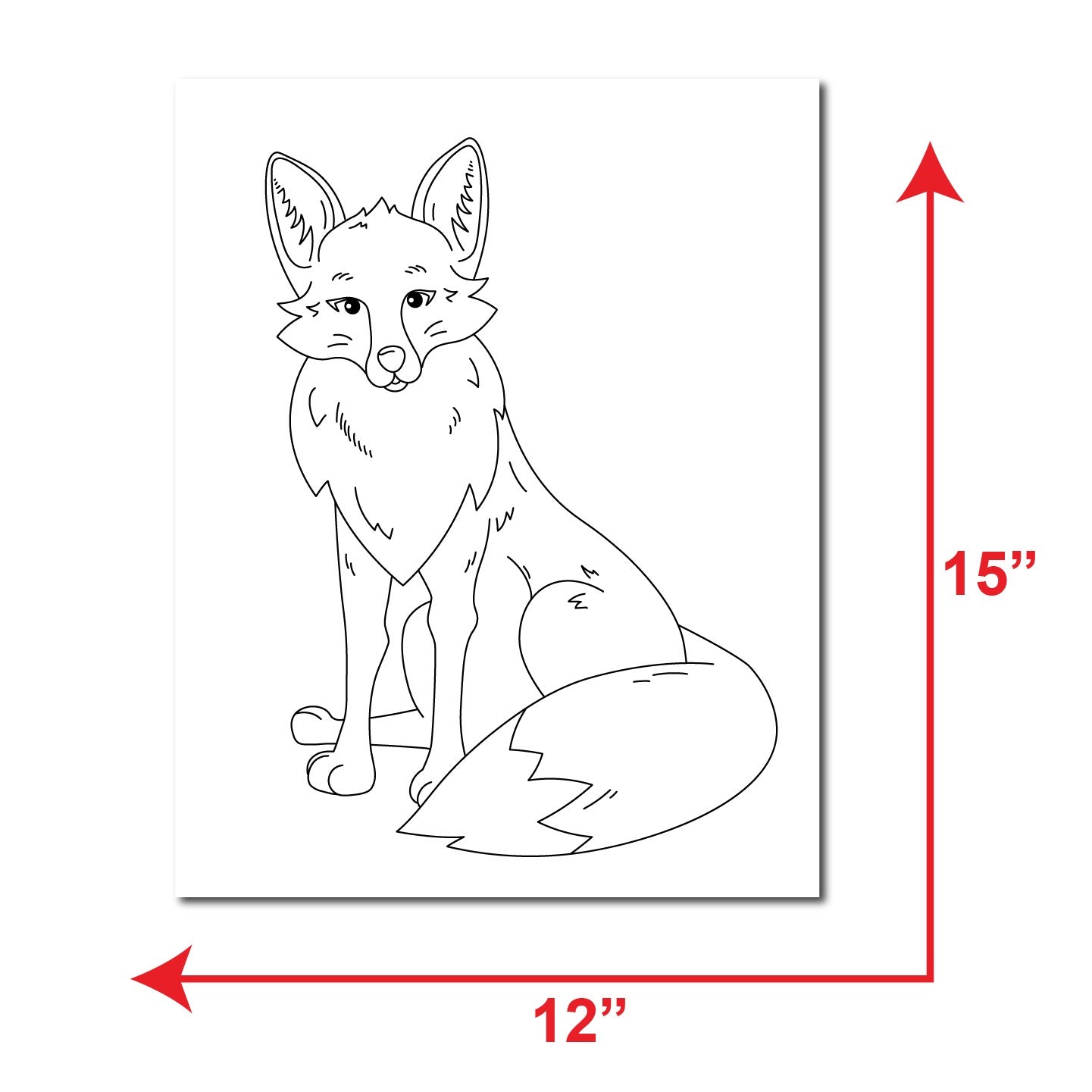 Fox Sketch DIY Pre-marked Canvas Base