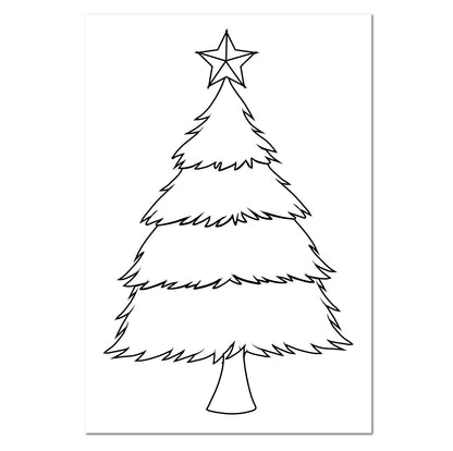 Christmas Tree Sketch DIY Pre-marked Canvas Base