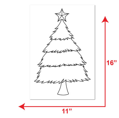 Christmas Tree Sketch DIY Pre-marked Canvas Base