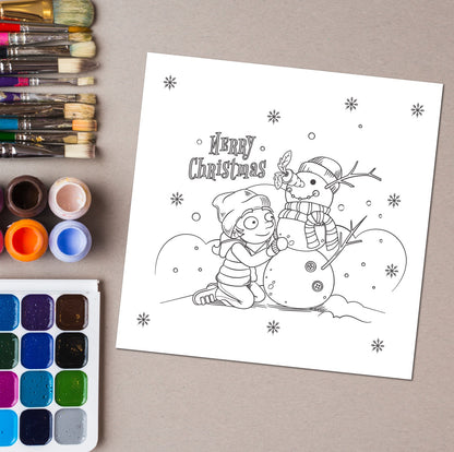 Christmas Sketch DIY Pre-marked Canvas Base