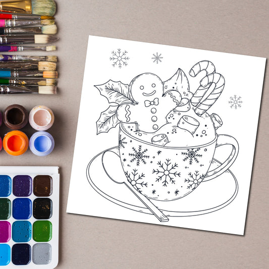 Christmas Candy Sketch DIY Pre-marked Canvas Base