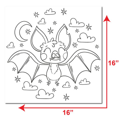 Halloween Bat Sketch DIY Pre-marked Canvas Base