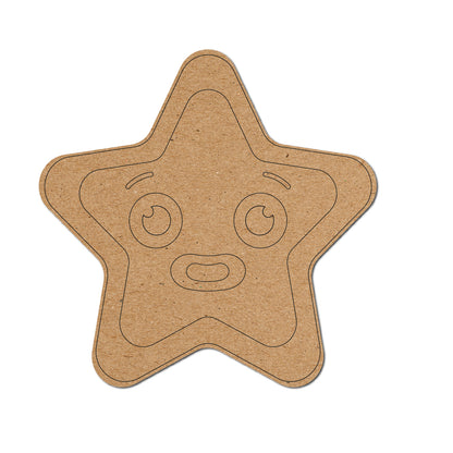 Star DIY Pre Marked Shape Cutout On MDF