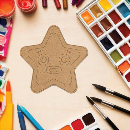 Star DIY Pre Marked Shape Cutout On MDF