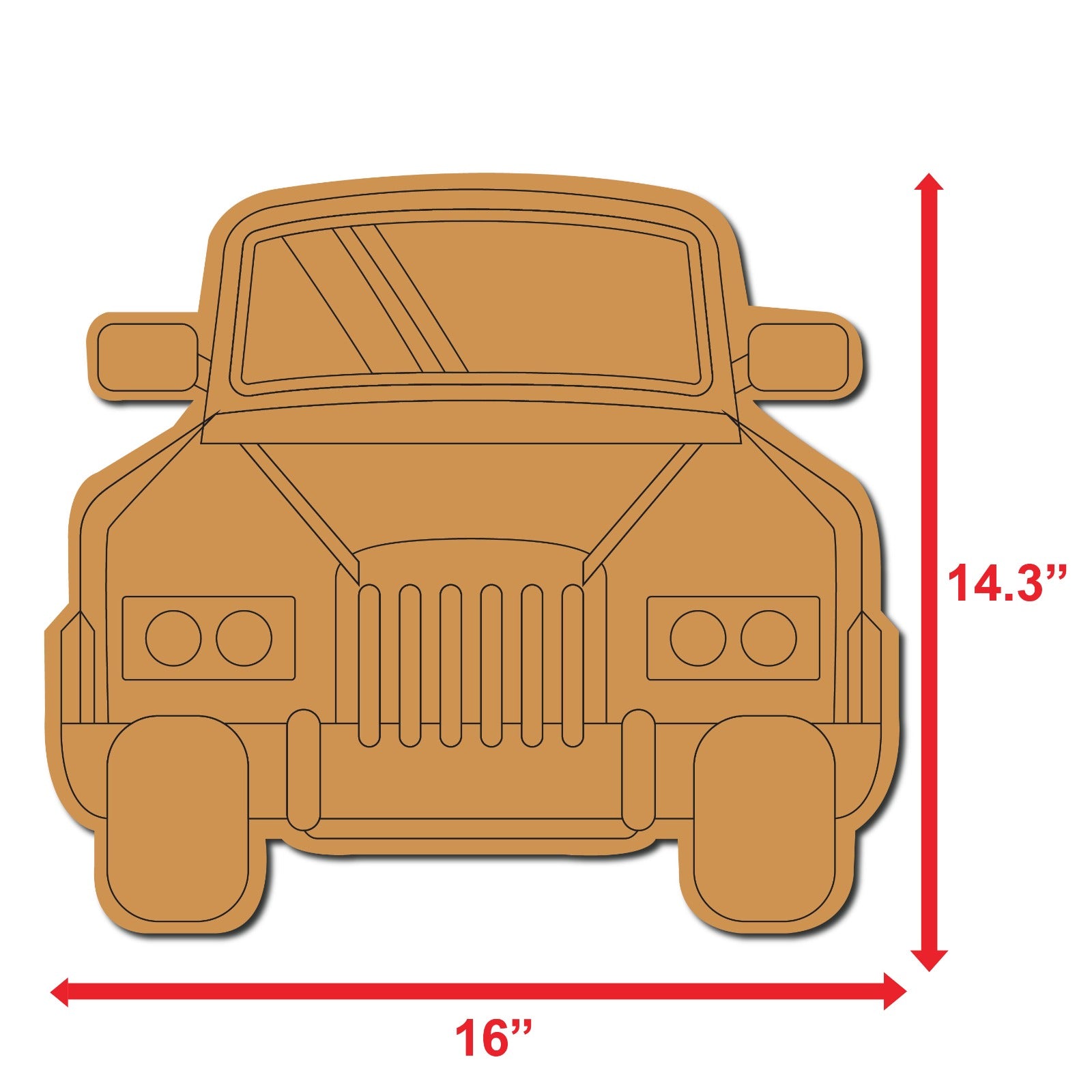 Jeep pre-marked cutouts