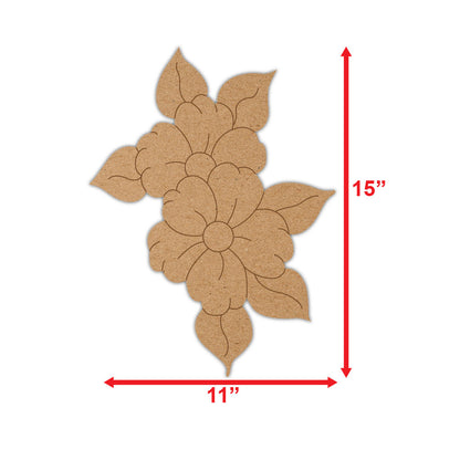 Flower Pattern Pre-Marked DIY MDF Base