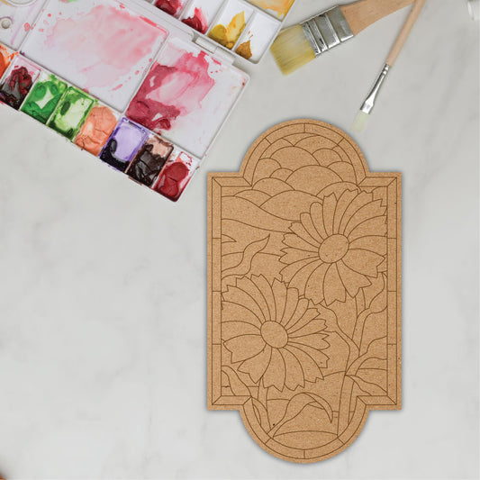 Designer Cut Flower Pre-Marked DIY MDF Base