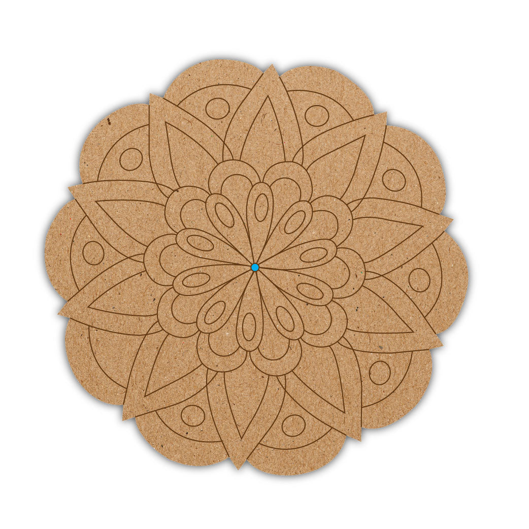 Mandala Designer Cut Pre-Marked DIY MDF Base