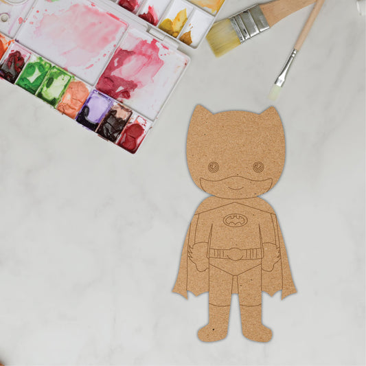 DIY Pre-marked Batman Design On MDF 3mm Thick For Painting, Art & Craft