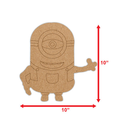 DIY Pre-marked Minion On MDF 3mm Thick For Painting, Art & Craft