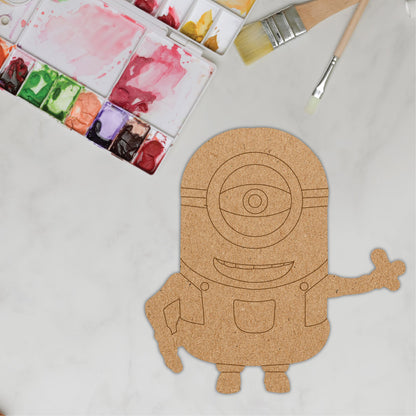 DIY Pre-marked Minion On MDF 3mm Thick For Painting, Art & Craft