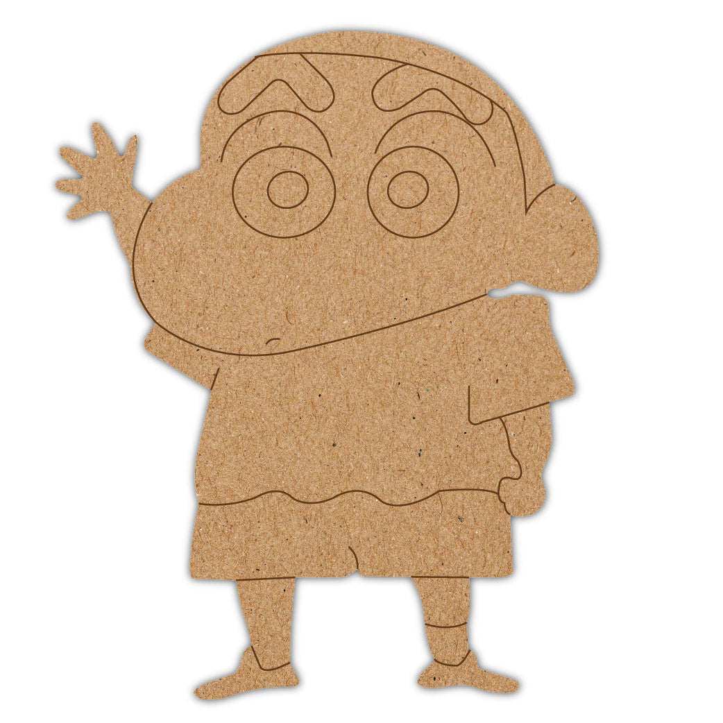 DIY Pre-marked Shinchan On MDF 3mm Thick For Painting, Art & Craft