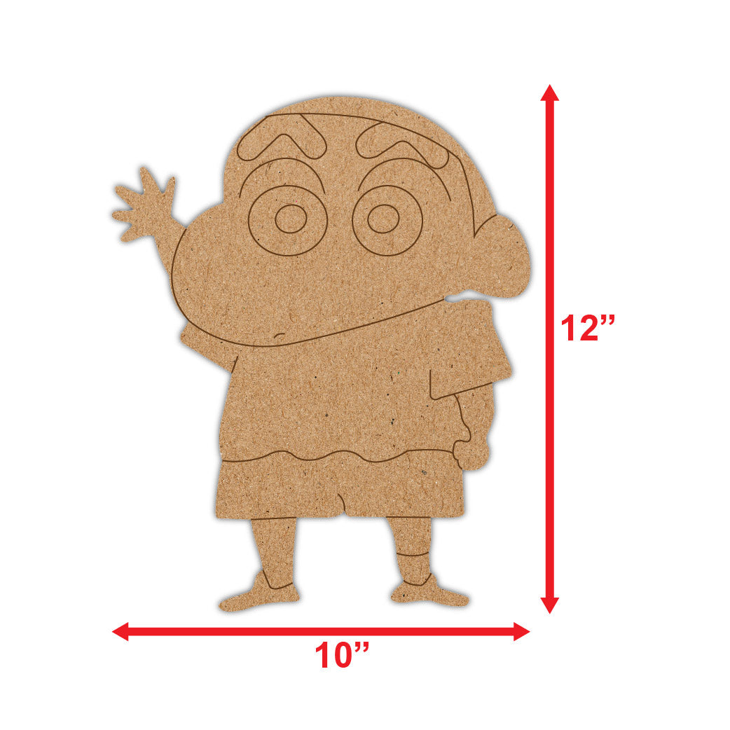 DIY Pre-marked Shinchan On MDF 3mm Thick For Painting, Art & Craft