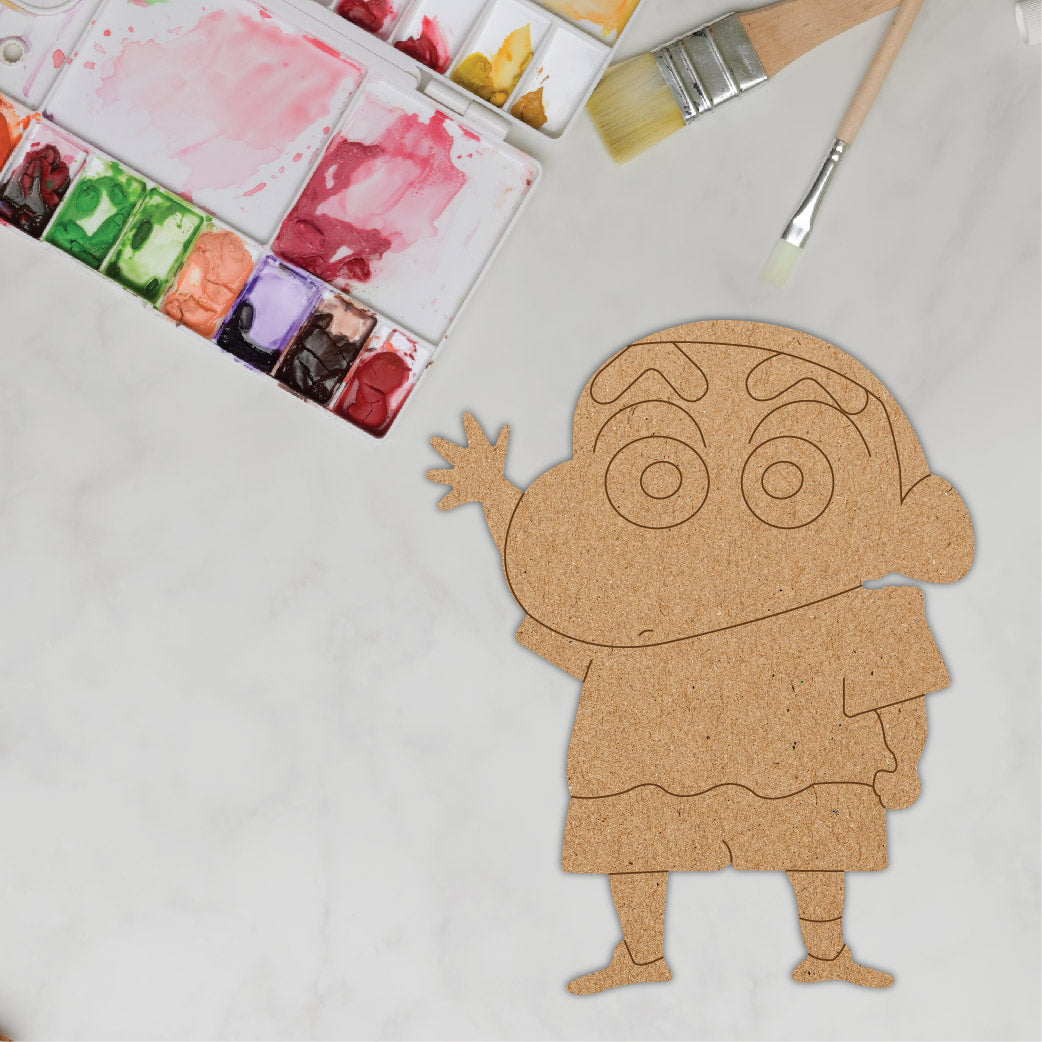 DIY Pre-marked Shinchan On MDF 3mm Thick For Painting, Art & Craft