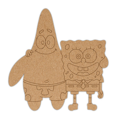 DIY Pre-marked Spongebob SquarePants On MDF 3mm Thick For Painting, Art & Craft