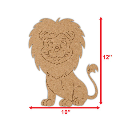 DIY Pre-marked Tiger Shape On MDF 3mm Thick For Painting, Art & Craft