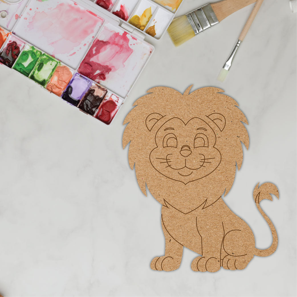 DIY Pre-marked Tiger Shape On MDF 3mm Thick For Painting, Art & Craft