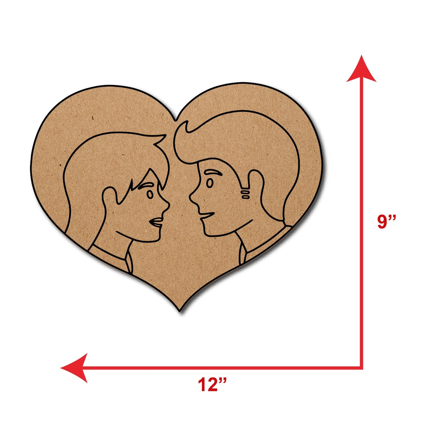 couple love with pre-marked DIY MDF base