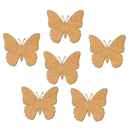 Butterfly Shape MDF Cutouts Set Of 6