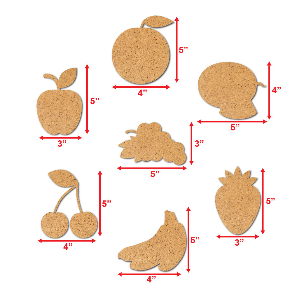 fruits shape cutouts