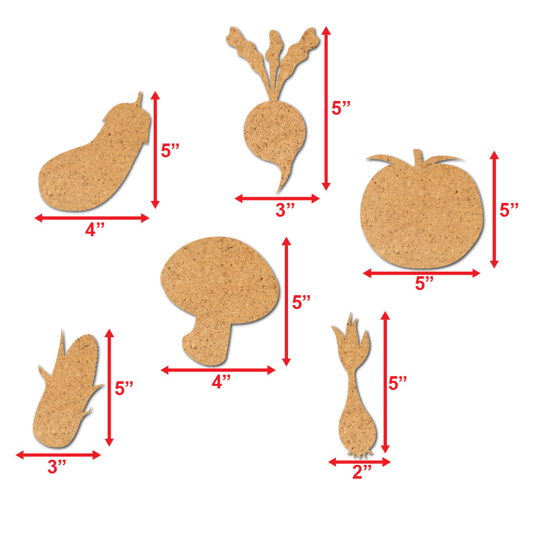 vegetable-shaped cutouts