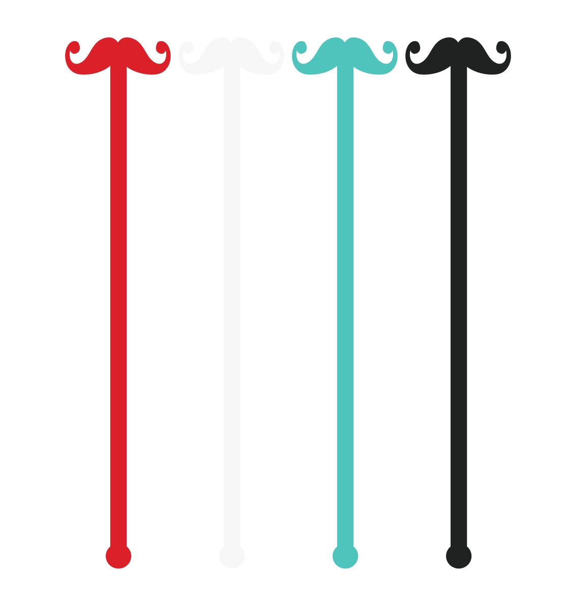 Mustache drink stirrers