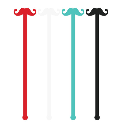 Mustache drink stirrers